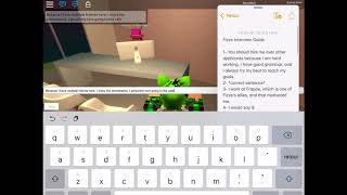 Interview for MR  ROBLOX Bakiez Bakery [upl. by Nomolas]