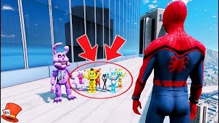 WILL SPIDERMAN SAVE THE ANIMATRONICS FROM EVIL TWISTED BONNIE GTA 5 Mods FNAF RedHatter [upl. by Eirollam]