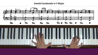 Handel Sarabande in F Major HWV  Piano Tutorial [upl. by Enirak]