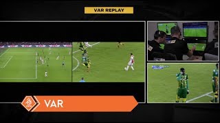 Geen buitenspel bij AjaxADO Den Haag  ARAG KNVB VAR Moment [upl. by Akieluz438]