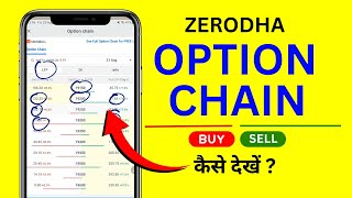 Zerodha Option Chain  Zerodha Me Option Chain Chart Kaise Dekhe [upl. by Gascony957]