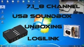 LogiLink 71 Kanal USB Sound Box  UnboxingReviewInstallation [upl. by Anitserp751]