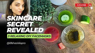 Skincare at home  3 DIY RELAXING FACE MASKS  Easy to make [upl. by Adnih]