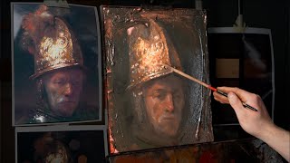 How to Paint Gold  Rembrandt Oil Painting Copy [upl. by Kire]