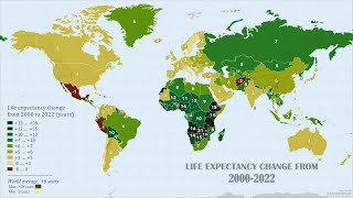 Life Expectancy Worldwide 20002022 UPDATED [upl. by Deland]