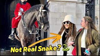 I Wonder if it’s True or Fake SNAKE a Woman Necklace 🧐Horse Guards London [upl. by Leirraj]