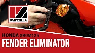 Honda Grom Fender Eliminator Installation  Yoshimura Fender Eliminator Kit  Partzillacom [upl. by Lytsirk]