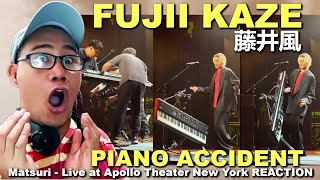 PIANO ACCIDENT  Fujii Kaze  Matsuri  Live at Apollo Theater New York REACTION [upl. by Ahsilet]