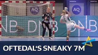 Oftedals sneaky lob  Round 6  Womens EHF Champions League 201819 [upl. by Gonroff]