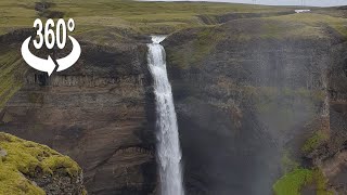 ICELAND The Háifoss falls VR 360 video [upl. by Charlet647]