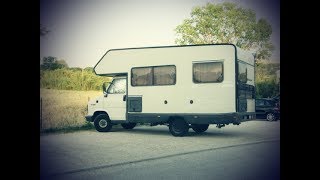 MONTAGGIO LETTO IN CODA FIAT CAMPER DUCATO 19 TD RIMOR DEL 1989 MANSARDATO ASHLEY 3 [upl. by Eiramanin]