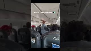 Bahamian flight turns into a mini concert [upl. by Baoj]