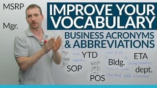 Learn 17 Business Abbreviations amp Acronyms in English [upl. by Willetta115]