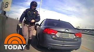 Watch Police Officer Survives Frightening Car Crash In Colorado [upl. by Ahsinehs]