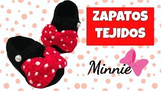 Zapatitos de Minnie mouse tejidos a crochet  03 meses [upl. by Viglione]