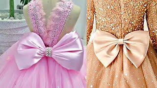 HOW TO CUT AND SEW A BOW WITH AND WITHOUT CRINOLINE FOR KIDS BALL GOWNDRESS [upl. by Renrew]