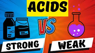 Chemistry Help Strong Vs Weak Acids explained in 3 minutes [upl. by Nnair]