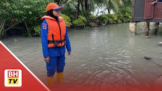 Air pasang besar 2 kampung di Muar dilanda banjir [upl. by Otilia168]