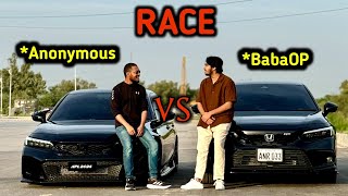 STAR ANONYMOUS VS BABA OP RACE  Civic Vs Civic [upl. by Anjela646]