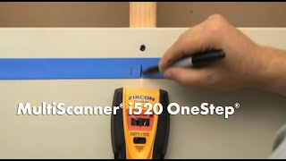 How to Use a Zircon MultiScanner i520 OneStep Stud FinderWall Scanner to Find Wall Studs [upl. by Ahtilat]