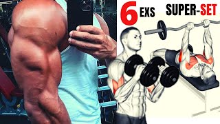 6 BICEPS amp TRICEPS SUPERSET WORKOUT AT GYM  Musculation triceps et biceps en superset [upl. by Gnuoy315]