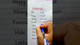 Synonyms and antonyms 10words calligraphycreators english learnwithenglish [upl. by Nitsed597]