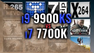 Intel i9 9900KS vs i7 7700K Benchmarks  Test Review  Gaming  15 Tests [upl. by Cummings42]