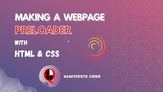 Webpage Preloader using HTML amp CSS  without Javascript  NEW  2022 [upl. by Curr]