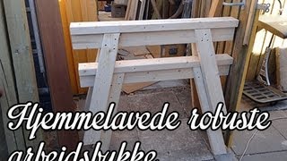 DIY  Hjemmelavede arbejdsbukke i træ [upl. by Eixor]