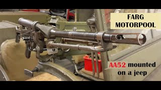 The AA52 machine gun mounting on tripod and a Hotchkiss M201 Jeep [upl. by Bendicta]