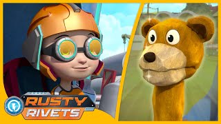 Rusty and the Missing Sculpture  Rusty Rivets Full Episodes  Cartoons for Kids [upl. by Leis]