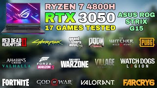 ASUS ROG Strix G15  RTX 3050  Ryzen 7 4800H  Test in 17 Games in 2022 [upl. by Ecnerwal]