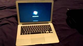 Dual boot on a macbook air using bootcamp windows 7 pro 64 bit and ios lion simply select the drive [upl. by Lewis]