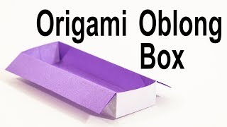 Origami Oblong Box Tutorial Traditional [upl. by Jarv963]