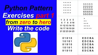 ALL Python Pattern over 700 exercise part 1 with solution python pattern exercise beginners [upl. by Fihsak]