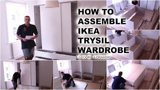 IKEA TRYSIL Wardrobe with sliding doors and 4 drawers [upl. by Atinaujnas]