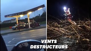 Les images des dégâts de la tempête Ciara en France [upl. by Bazil]