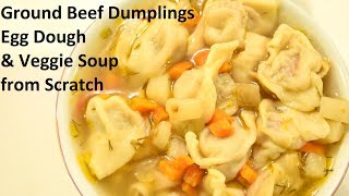 How to Make Soup Dumplings w Ground Beef Filling amp Egg Dough from Scratch [upl. by Wales]