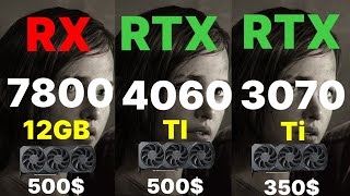 rx 7800 xt vs rtx 4070 vs Rx 6800 XT vs Rx 7700 XT vs Rtx 3070 TI vs RTX 4060 TI [upl. by Aurlie700]