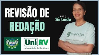 REDAÇÃO Revisão para a prova de Redação da UniRV [upl. by Adyol409]