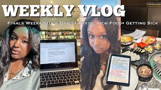 WEEKLY VLOG FINALS WEEK STUDYING NEW FOOD GOT SICK PACKING amp MORE [upl. by Eeldivad]