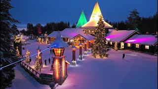 Santa Claus Village home of Father Christmas in Rovaniemi Lapland Finland at the Arctic Circle [upl. by Arimaj31]