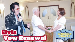 Paul amp Tricias Elvis Vow Renewals in Las Vegas  Graceland Chapel [upl. by Hamel]