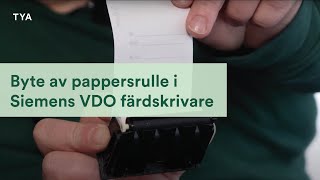 Siemens VDO färdskrivare  Byte av rulle [upl. by Gregoire906]