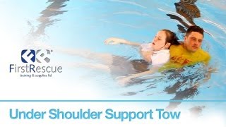 Under Shoulder Support Tow  RLSS National Pool Lifeguard 8th Edition [upl. by Sral]