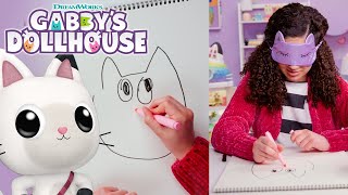 Gabbys BLINDFOLDED Drawing Challenge  GABBYS DOLLHOUSE [upl. by Avi418]