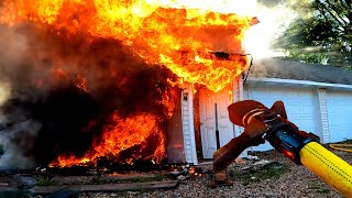 Structure Fire with Explosion Nozzle POV [upl. by Zalucki]