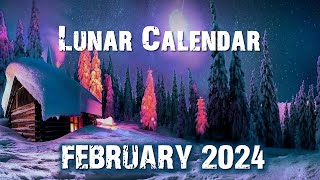 Lunar Calendar for February 2024 moon phases haircut [upl. by Everest]