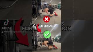 AB CRUNCHES FORM CORRECTION formcorrection absexercise sixpack coreworkout gym onlinecoaching [upl. by Cigam]