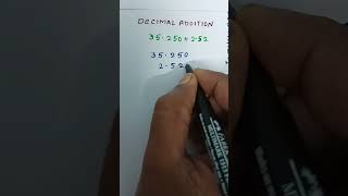 Addition of decimals fraction maths fractiontricks [upl. by Cherlyn]